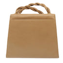 CHANEL Turn Lock Shoulder Bag Caviar Skin Beige Gold CC Auth yk14960A-2