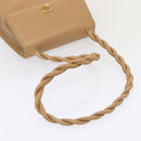 CHANEL Turn Lock Shoulder Bag Caviar Skin Beige Gold CC Auth yk14960A-7