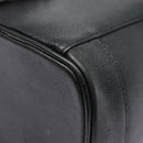 CHANEL COCO Mark vanity Pouch Calf Skin Black Gold CC Auth yk14976-16