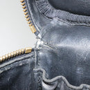 CHANEL COCO Mark vanity Pouch Calf Skin Black Gold CC Auth yk14976-11