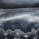 CHANEL COCO Mark vanity Pouch Calf Skin Black Gold CC Auth yk14976-19