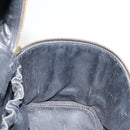 CHANEL COCO Mark vanity Pouch Calf Skin Black Gold CC Auth yk14976-20