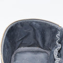 CHANEL COCO Mark vanity Pouch Calf Skin Black Gold CC Auth yk14976-21