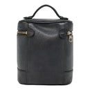 CHANEL COCO Mark vanity Pouch Calf Skin Black Gold CC Auth yk14976-2