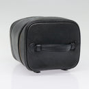 CHANEL COCO Mark vanity Pouch Calf Skin Black Gold CC Auth yk14976-6