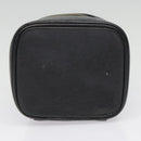 CHANEL COCO Mark vanity Pouch Calf Skin Black Gold CC Auth yk14976-5