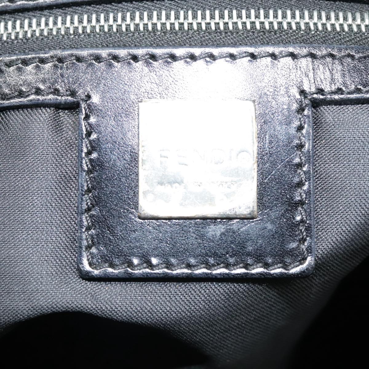 FENDI Zucca Canvas Tote Bag Silver Black Auth yk15009