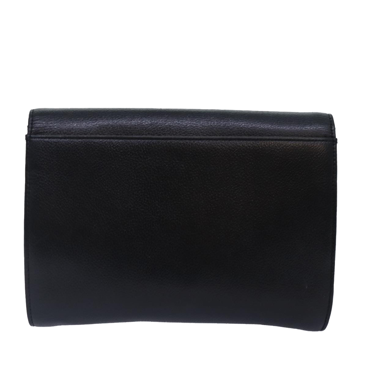 SAINT LAURENT Clutch Bag Leather Black Gold Auth yk15015 - 0