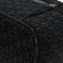 Christian Dior Trotter Canvas Vanity Chain Pouch Black Silver Auth yk15034-16