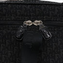 Christian Dior Trotter Canvas Vanity Chain Pouch Black Silver Auth yk15034-9