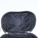 Christian Dior Trotter Canvas Vanity Chain Pouch Black Silver Auth yk15034-20