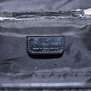 Christian Dior Trotter Canvas Vanity Chain Pouch Black Silver Auth yk15034-21