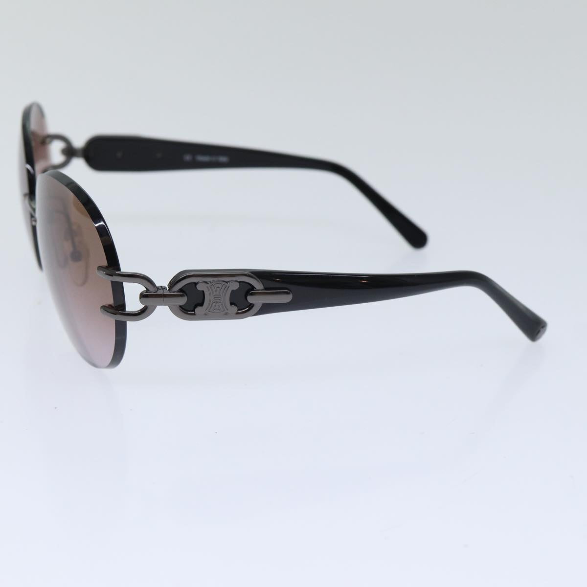 CELINE Sunglasses plastic Black Auth yk15063