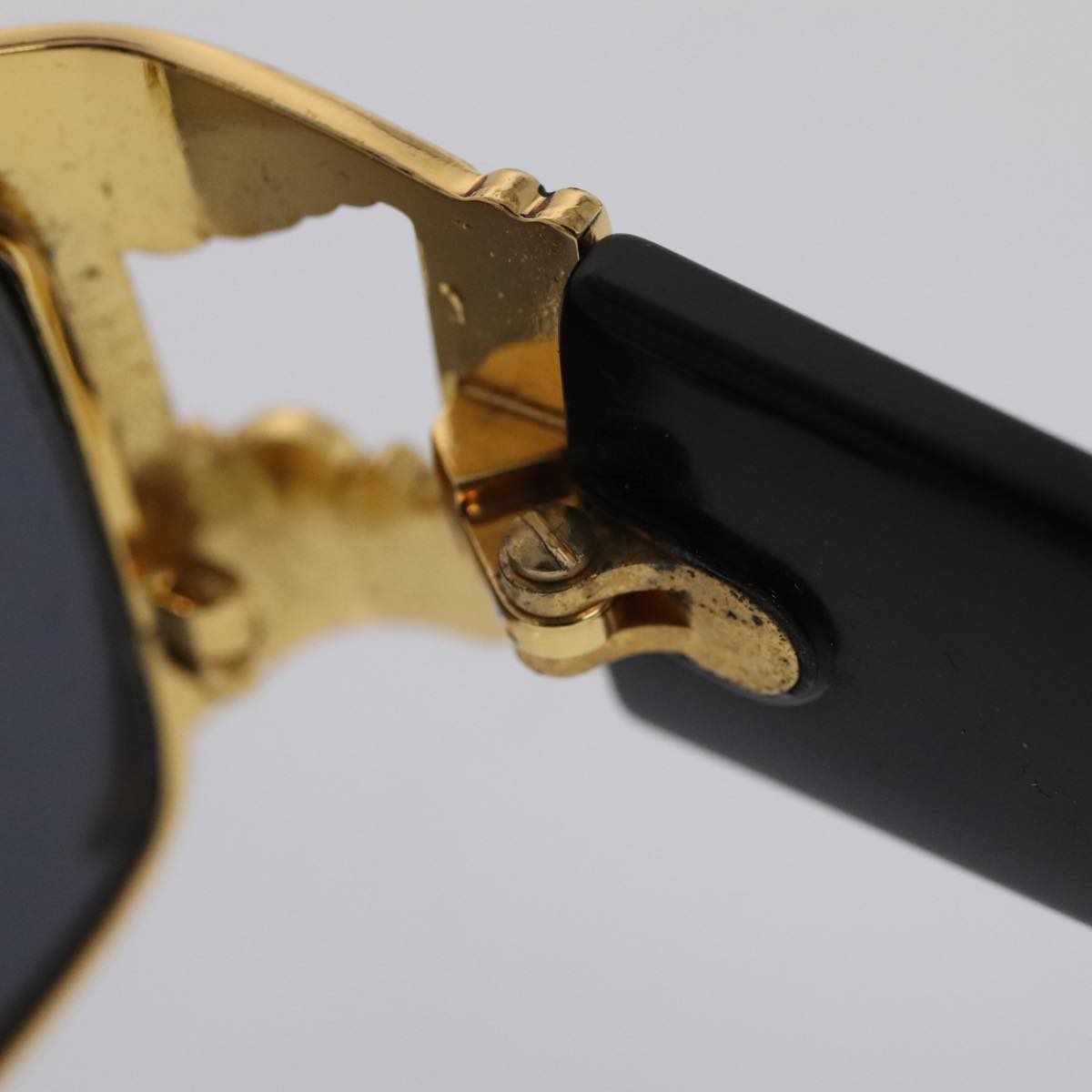 VERSACE Sunglasses metal Gold Auth yk15065