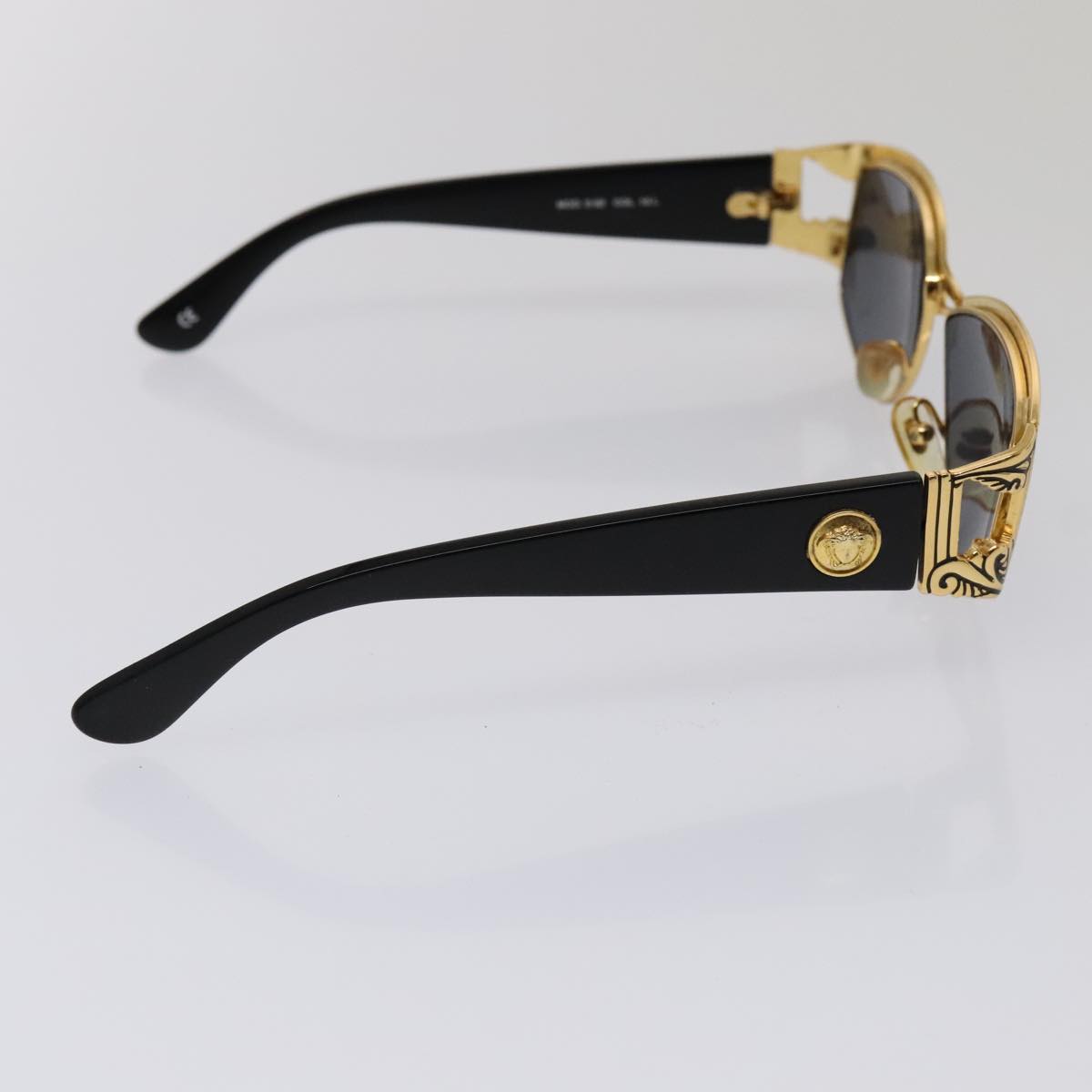 VERSACE Sunglasses metal Gold Auth yk15065