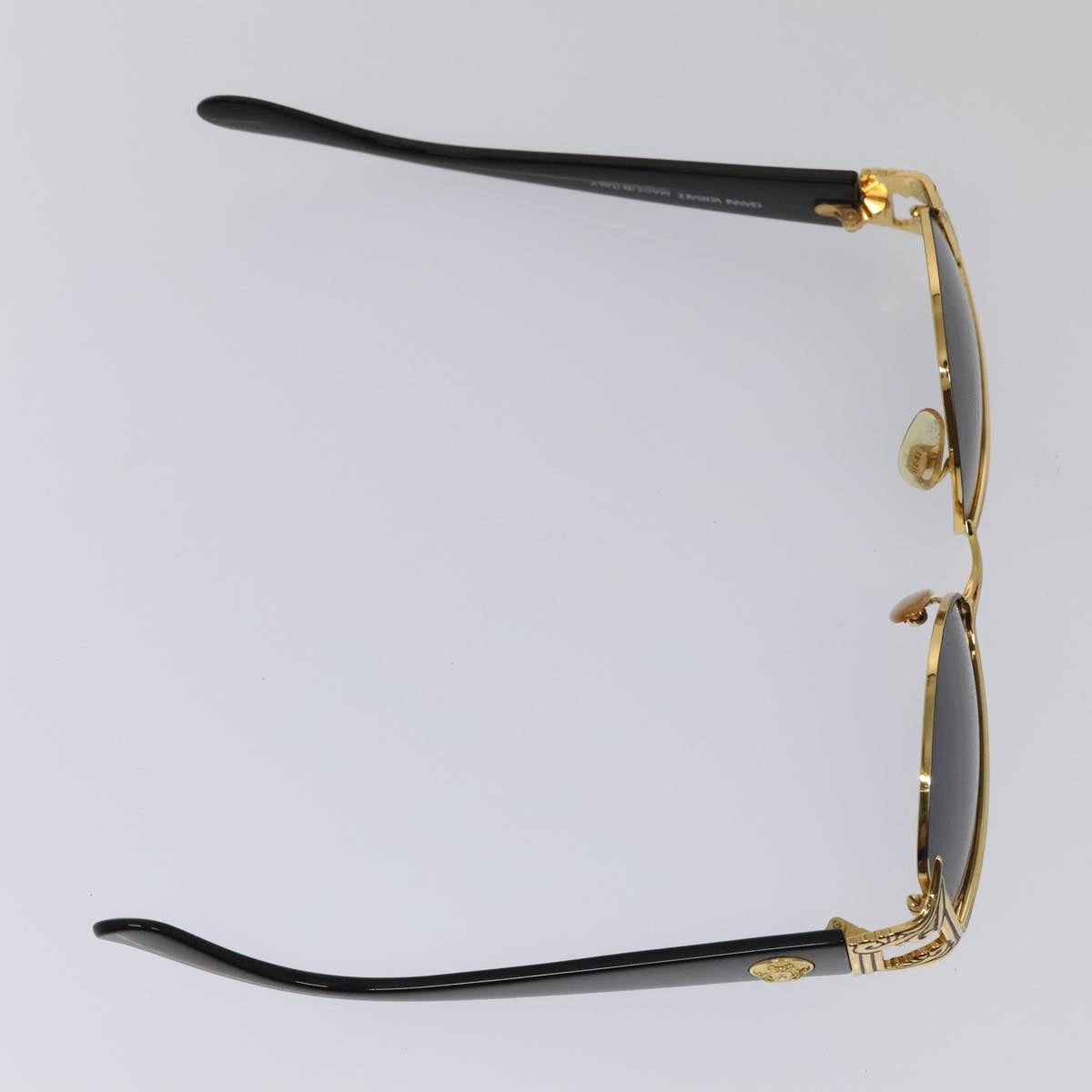 VERSACE Sunglasses metal Gold Auth yk15065