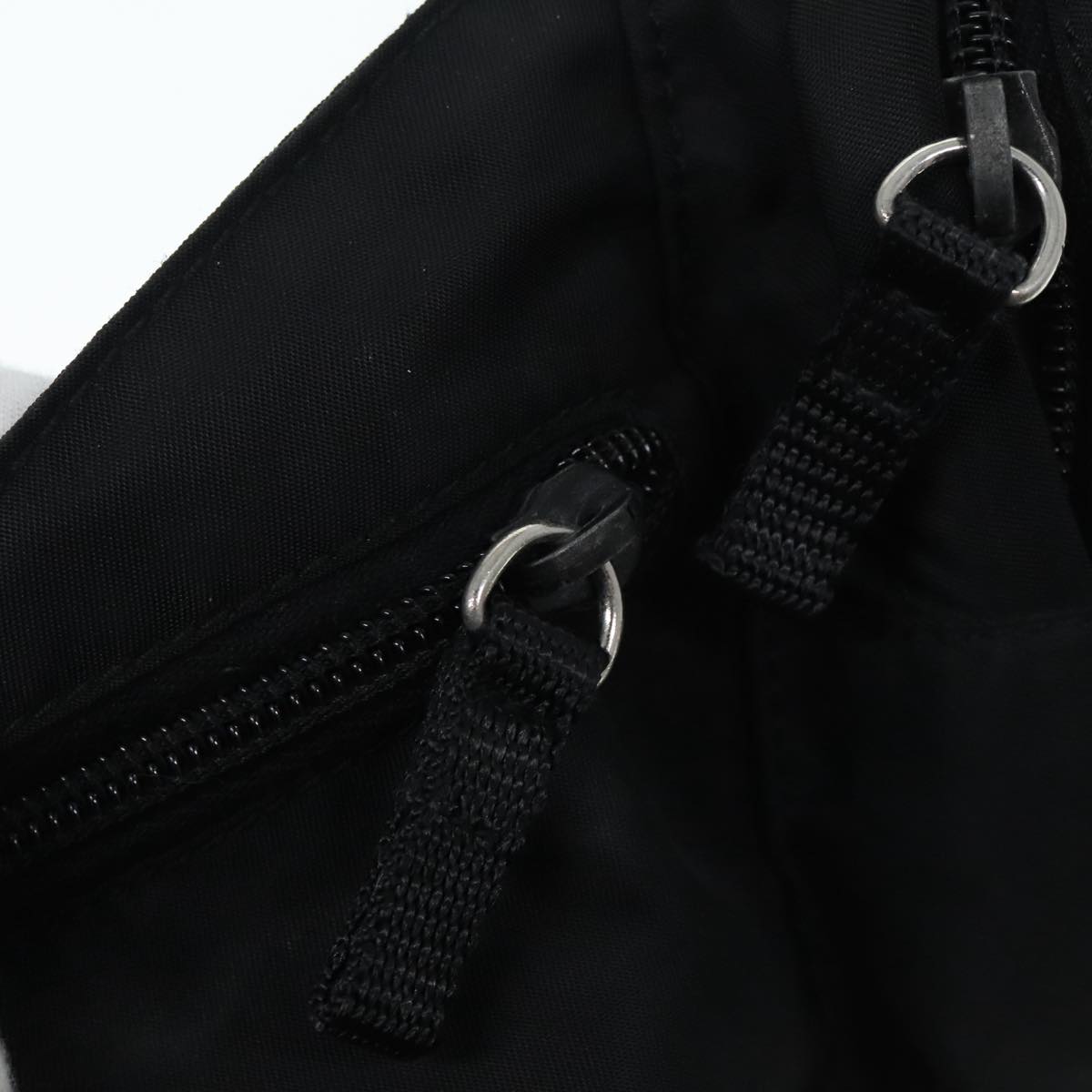 PRADA Waist bag Nylon Black Silver Auth yk15070