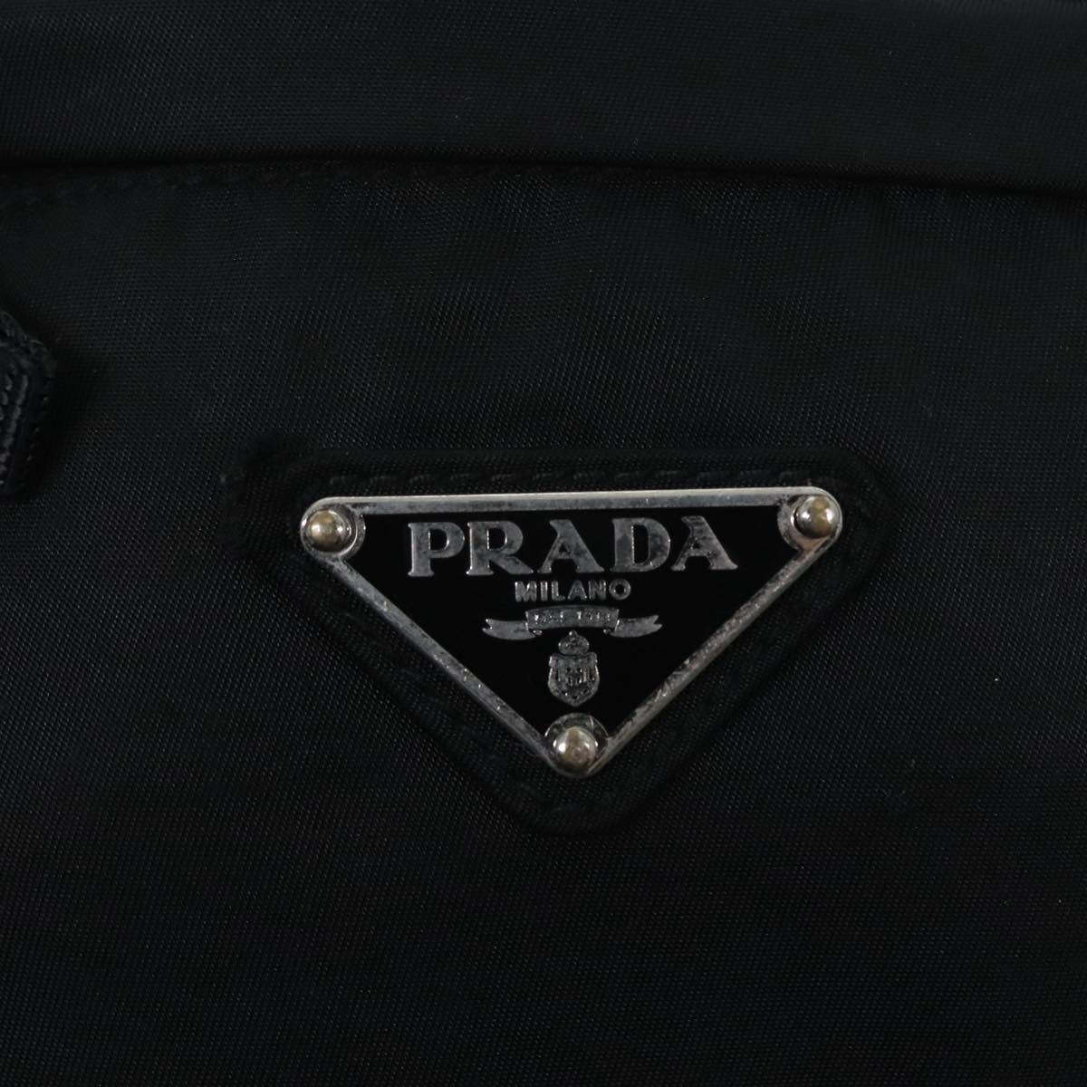 PRADA Waist bag Nylon Black Silver Auth yk15070