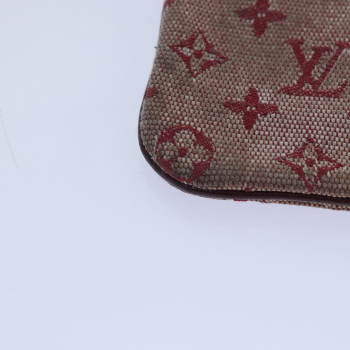 LOUIS VUITTON Monogram Mini Pochette Cles Coin Purse Red M92238 LV Auth yk15091