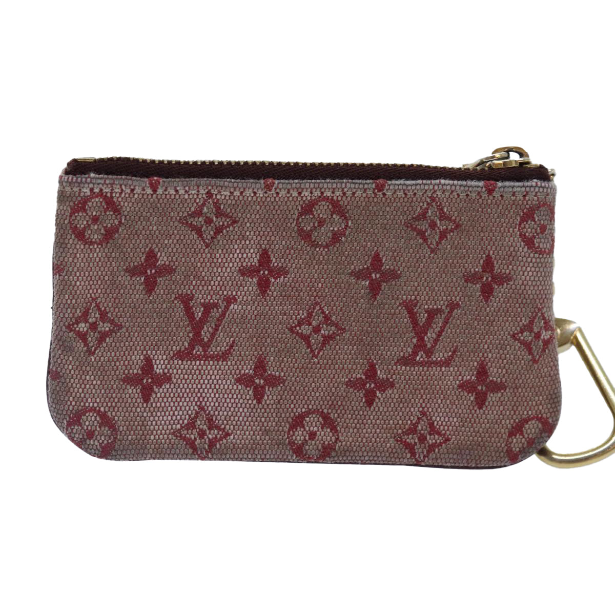 LOUIS VUITTON Monogram Mini Pochette Cles Coin Purse Red M92238 LV Auth yk15091 - 0