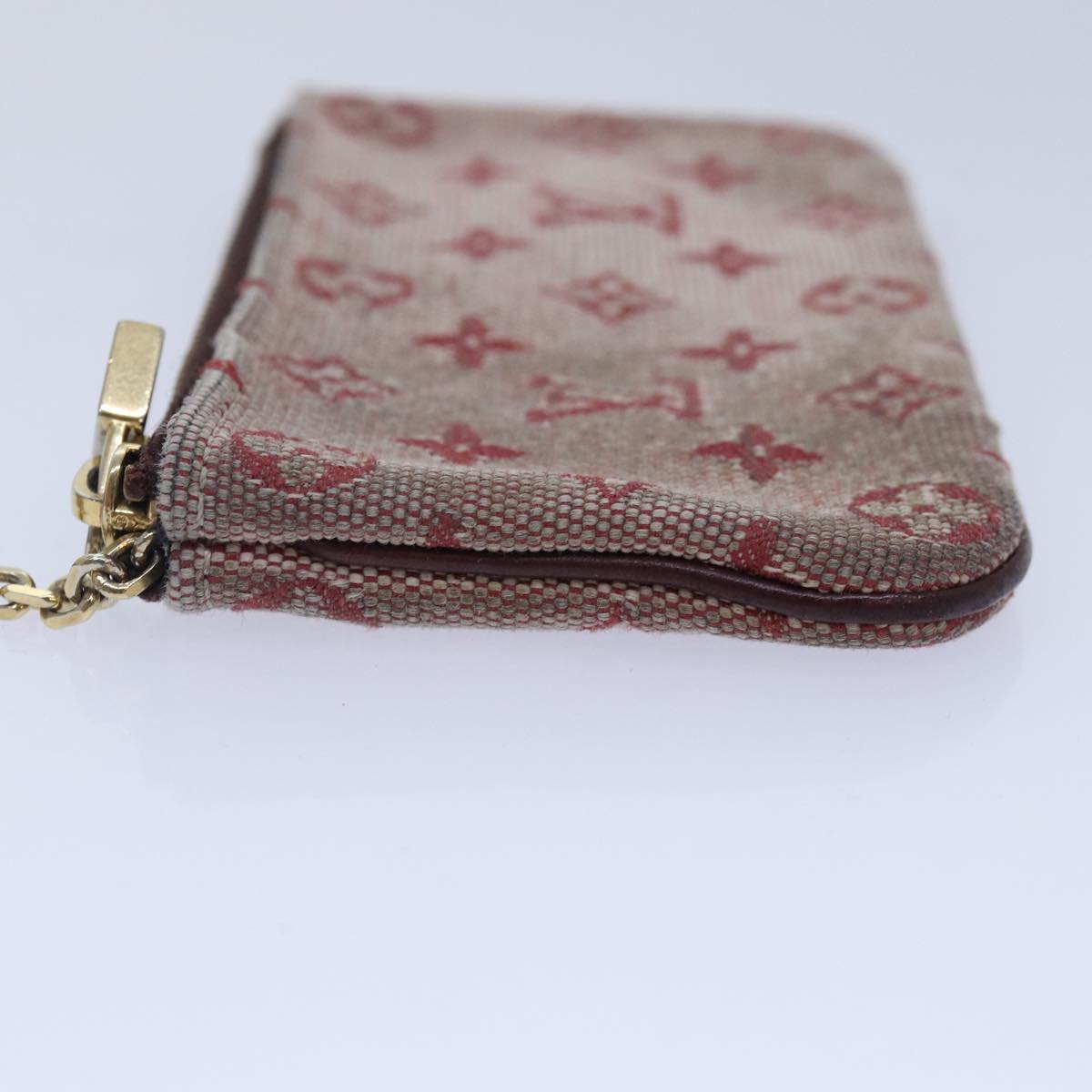 LOUIS VUITTON Monogram Mini Pochette Cles Coin Purse Red M92238 LV Auth yk15091