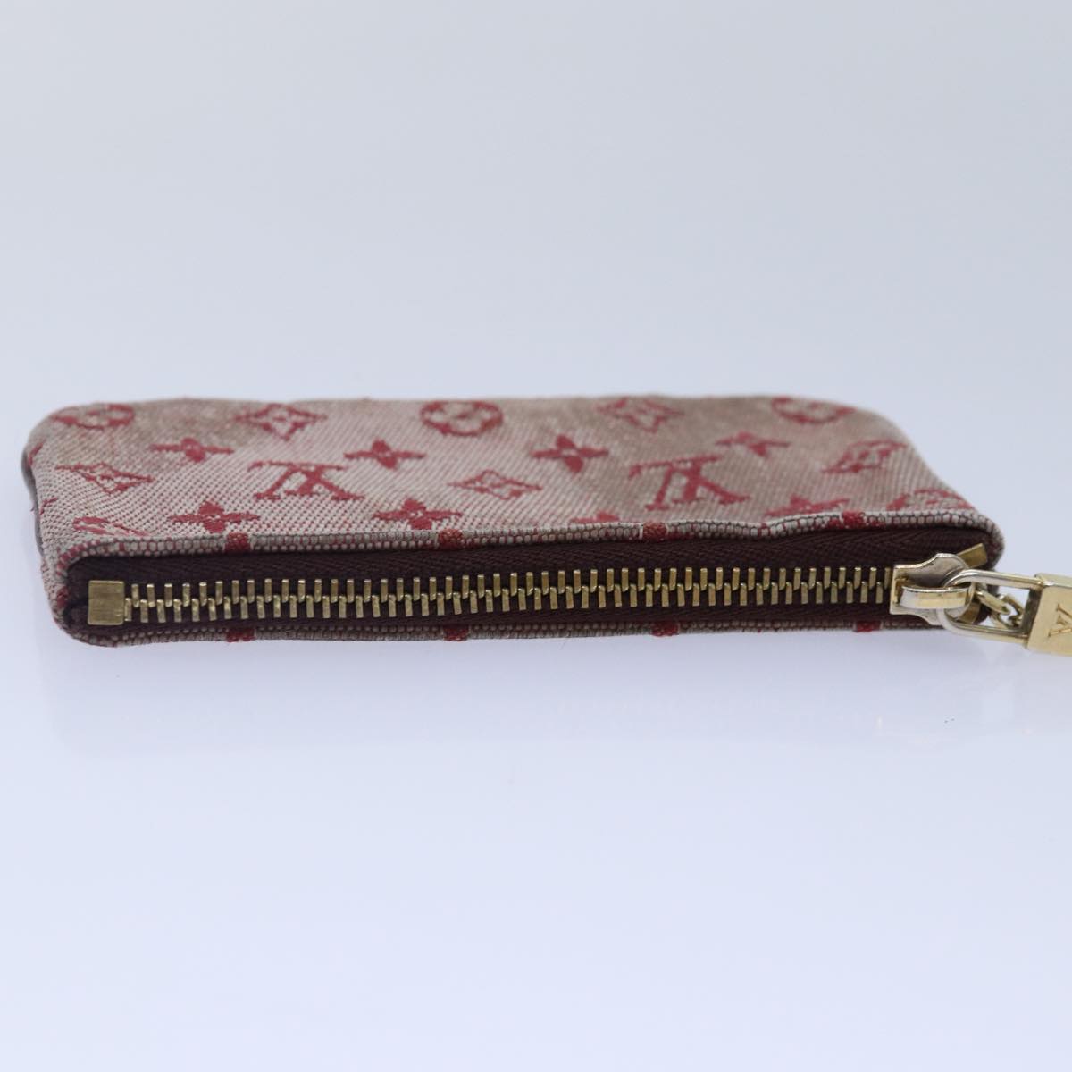 LOUIS VUITTON Monogram Mini Pochette Cles Coin Purse Red M92238 LV Auth yk15091