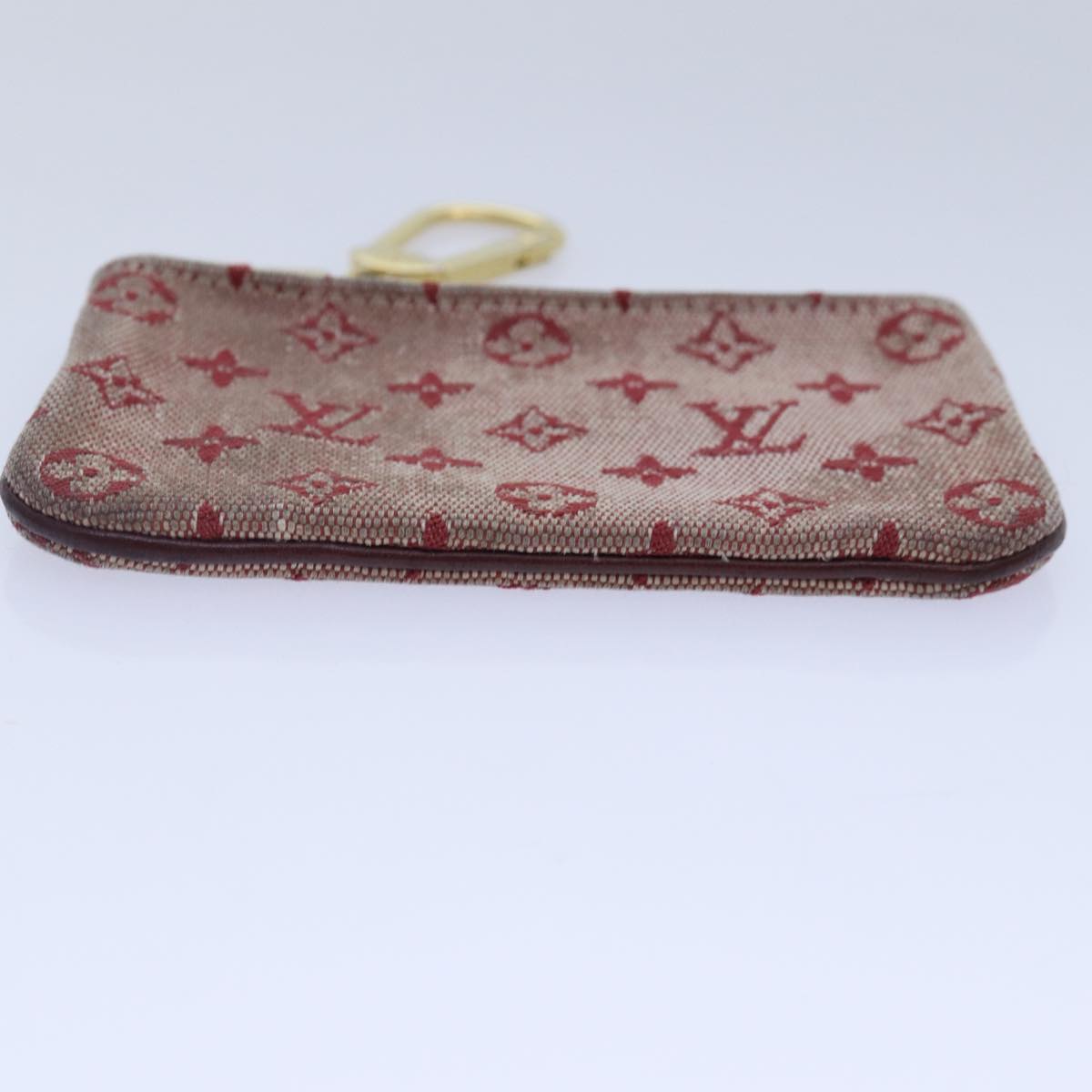 LOUIS VUITTON Monogram Mini Pochette Cles Coin Purse Red M92238 LV Auth yk15091