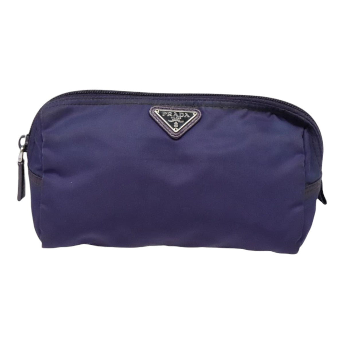 PRADA Pouch Nylon Purple Silver Auth yk15103 - 0