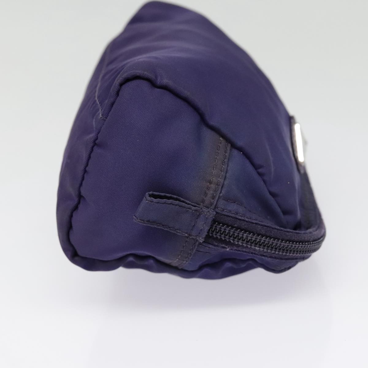 PRADA Pouch Nylon Purple Silver Auth yk15103