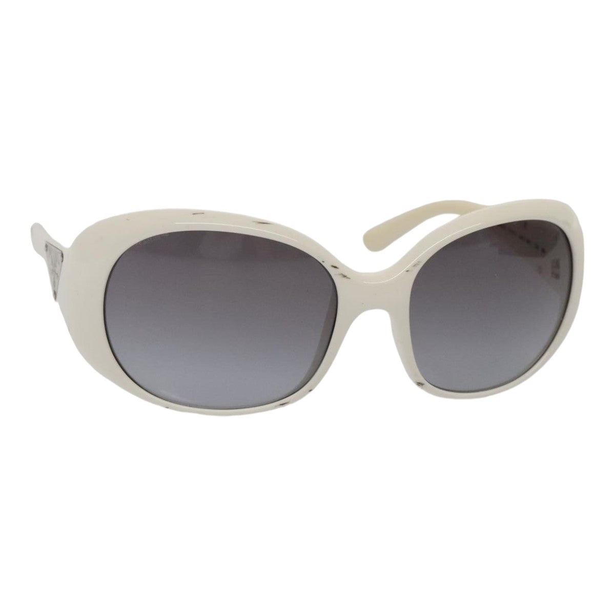 PRADA Sunglasses plastic White Auth yk15111