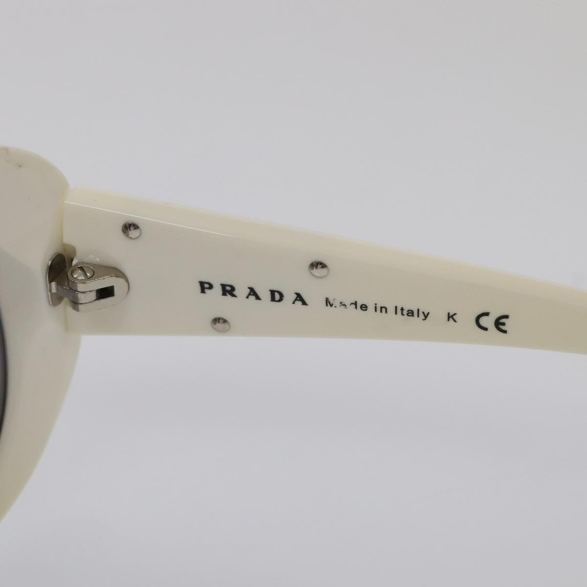 PRADA Sunglasses plastic White Auth yk15111