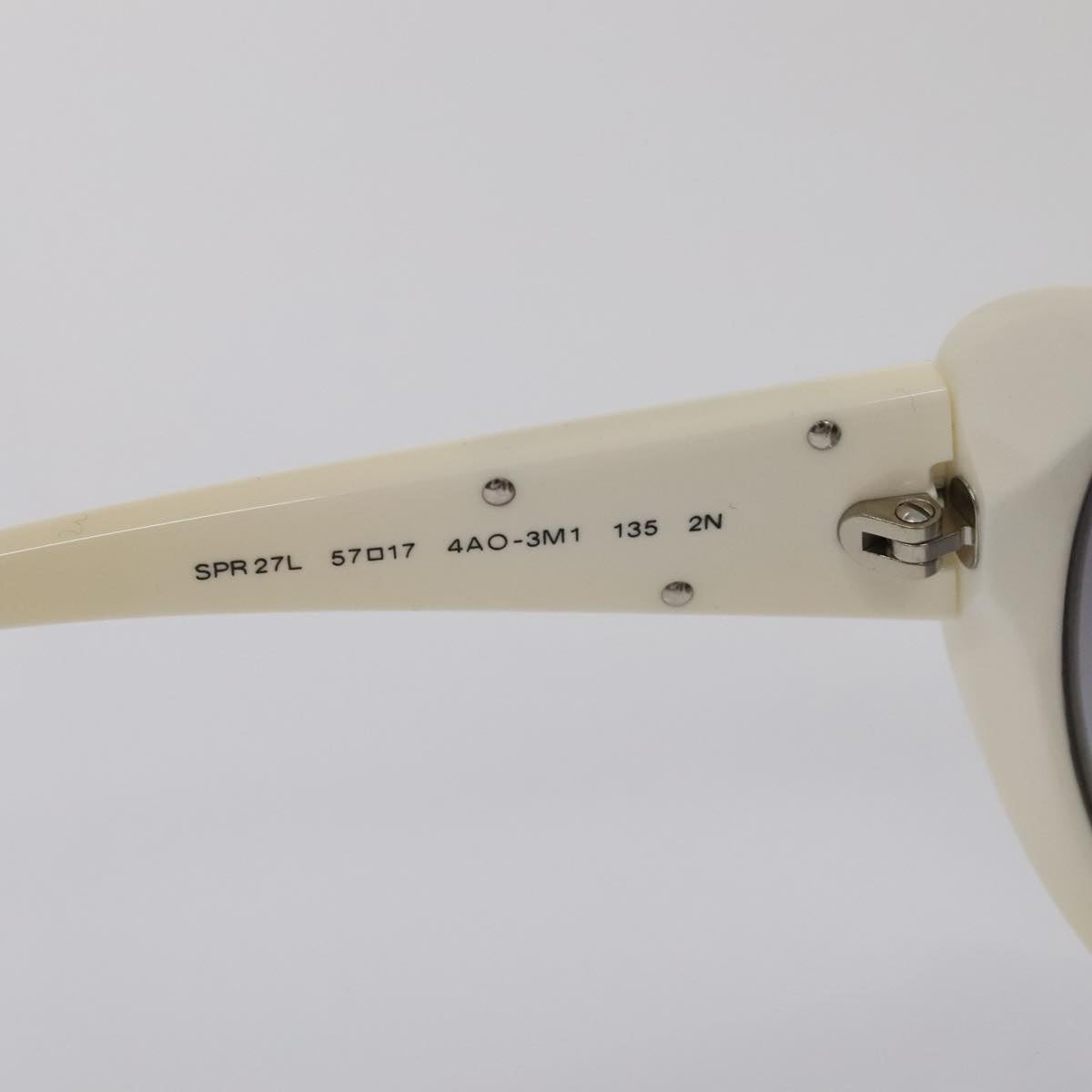 PRADA Sunglasses plastic White Auth yk15111