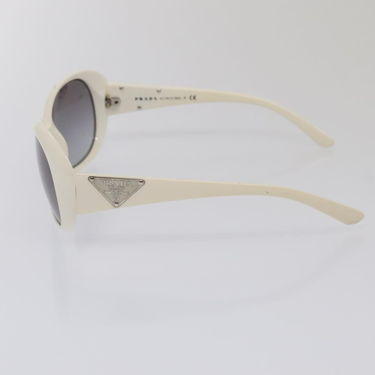 PRADA Sunglasses plastic White Auth yk15111