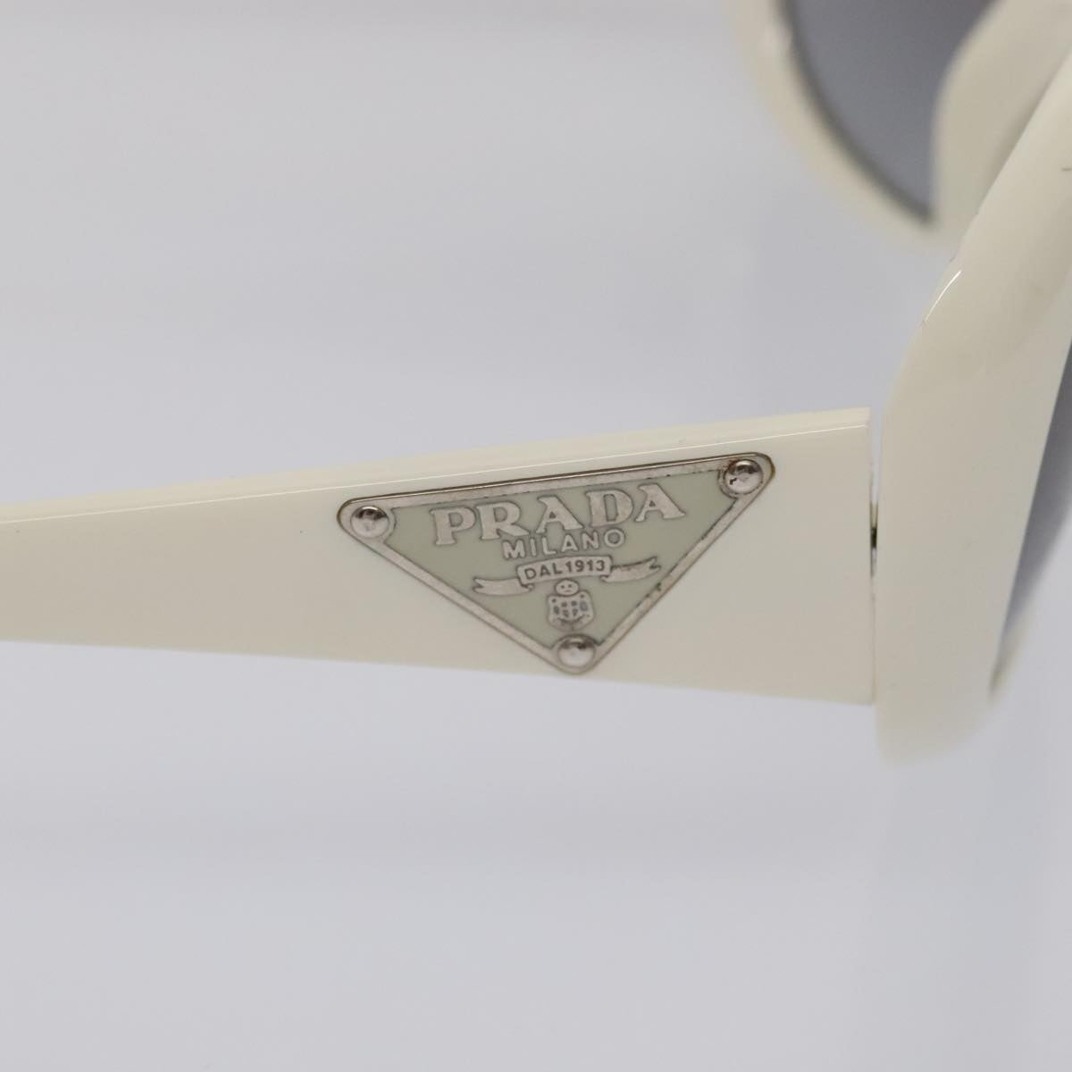 PRADA Sunglasses plastic White Auth yk15111