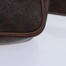 CELINE Macadam Canvas Waist bag PVC Leather Brown Gold Auth yk15121-16