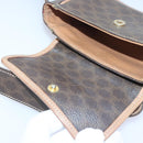 CELINE Macadam Canvas Waist bag PVC Leather Brown Gold Auth yk15121-19