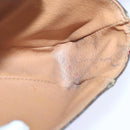 CELINE Macadam Canvas Waist bag PVC Leather Brown Gold Auth yk15121-11