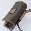 CELINE Macadam Canvas Waist bag PVC Leather Brown Gold Auth yk15121-6