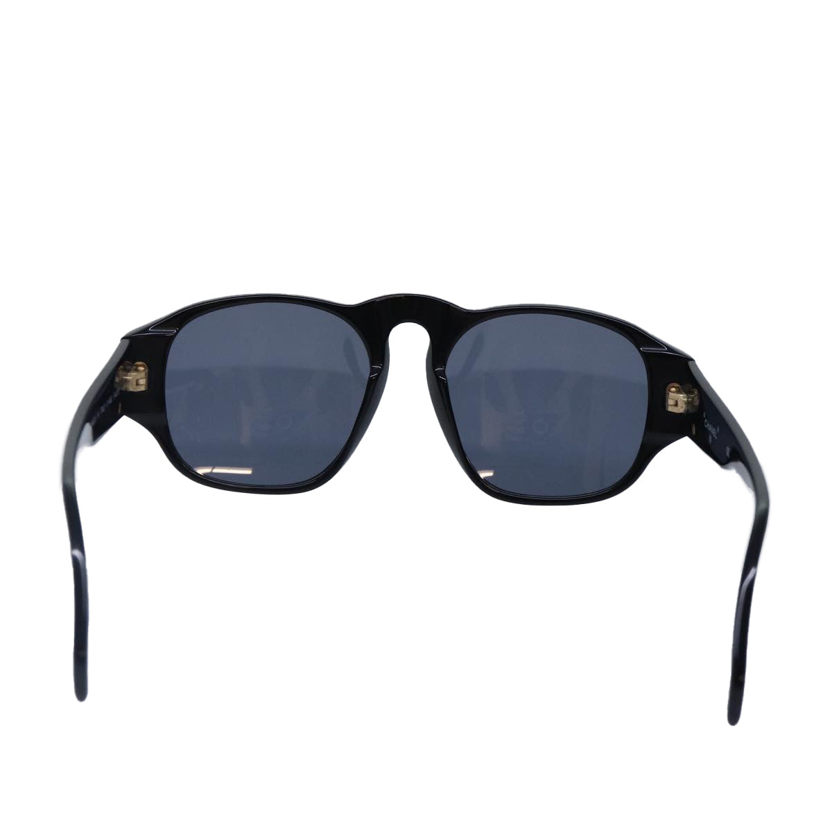 CHANEL Sunglasses plastic Black Gold CC Auth yk15124