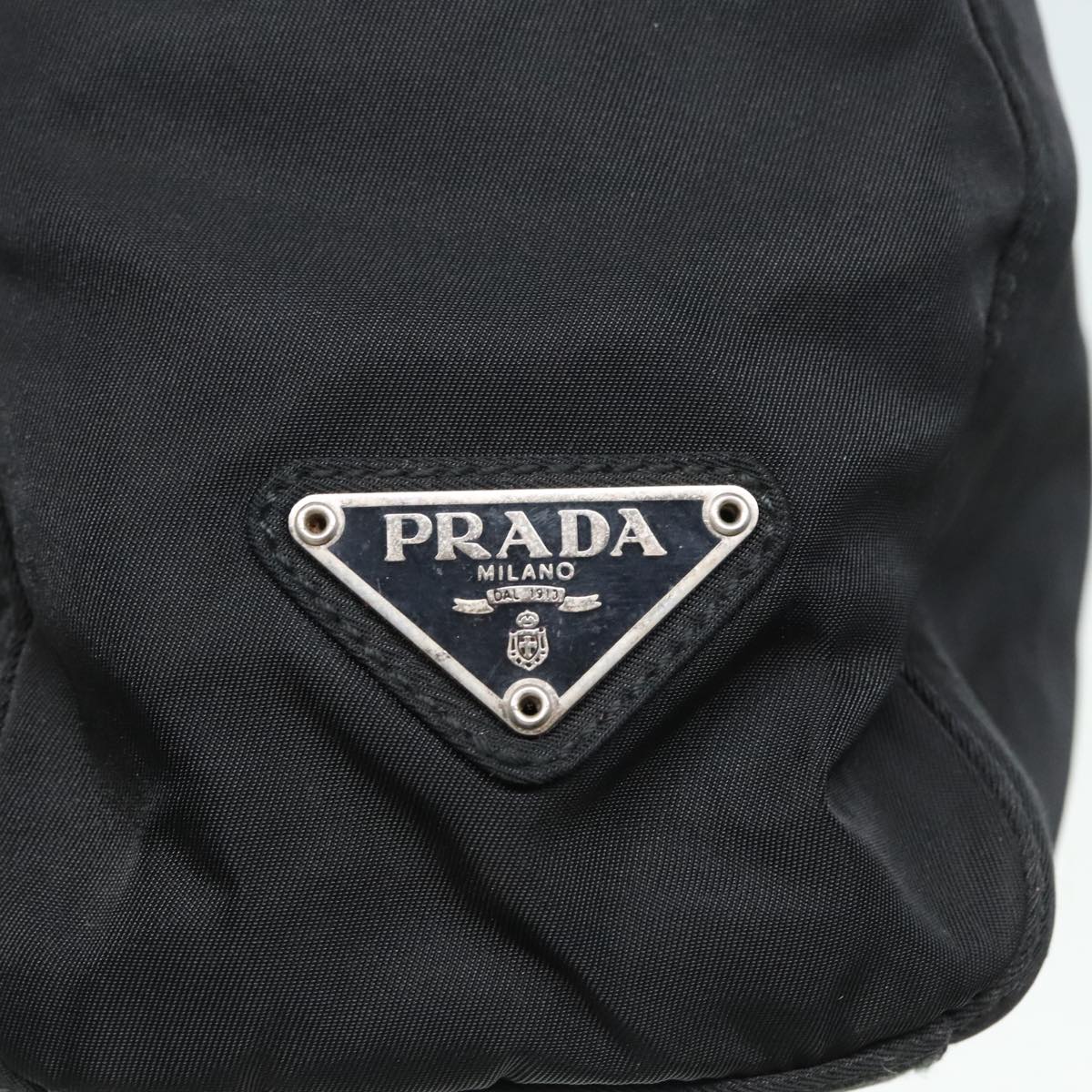 PRADA Hand Bag Nylon Black Auth yk15127