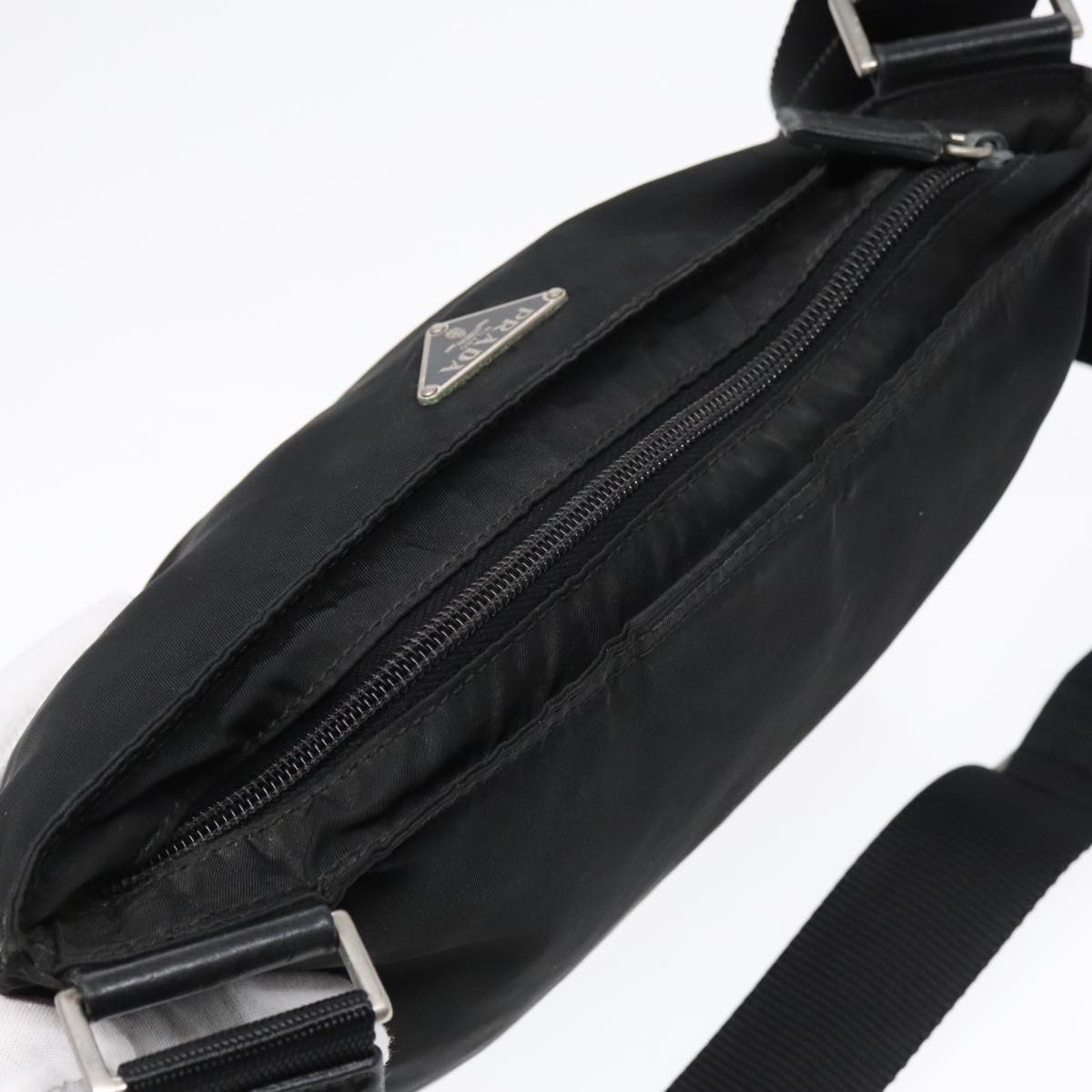 PRADA Shoulder Bag Nylon Black Silver Auth yk15174