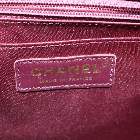 CHANEL Matelasse  COCO Mark Chain Bag Lamb Skin Black Gold CC Auth yk15214AV