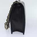 CHANEL Matelasse  COCO Mark Chain Bag Lamb Skin Black Gold CC Auth yk15214AV-3