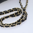 CHANEL Matelasse  COCO Mark Chain Bag Lamb Skin Black Gold CC Auth yk15214AV-7