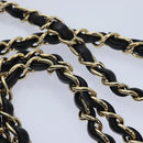 CHANEL Matelasse  COCO Mark Chain Bag Lamb Skin Black Gold CC Auth yk15214AV-14