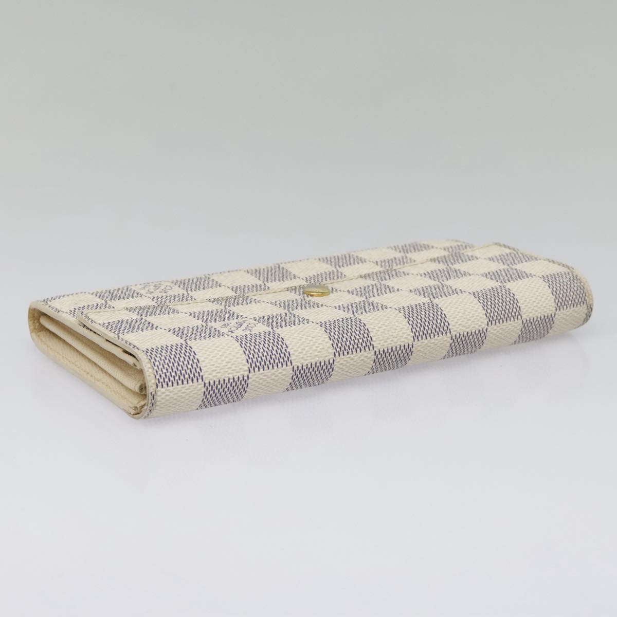 LOUIS VUITTON Damier Azur Portefeuille Sarah Long Wallet N63208 LV Auth yk15221