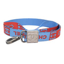 CHANEL Neck Strap Nylon Blue Silver CC Auth yk15223-1