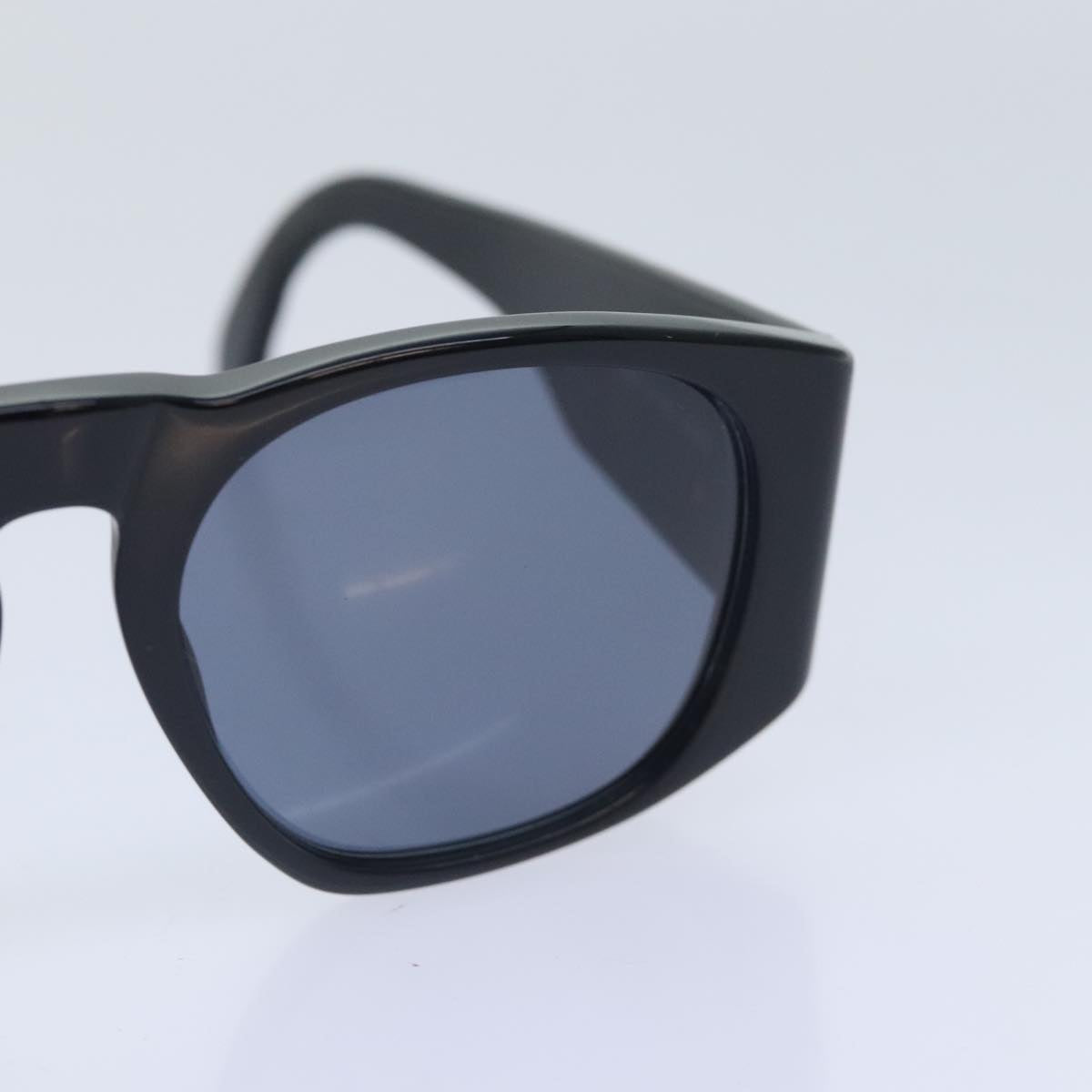 CHANEL COCO Mark Sunglasses plastic Black CC Auth yk15227