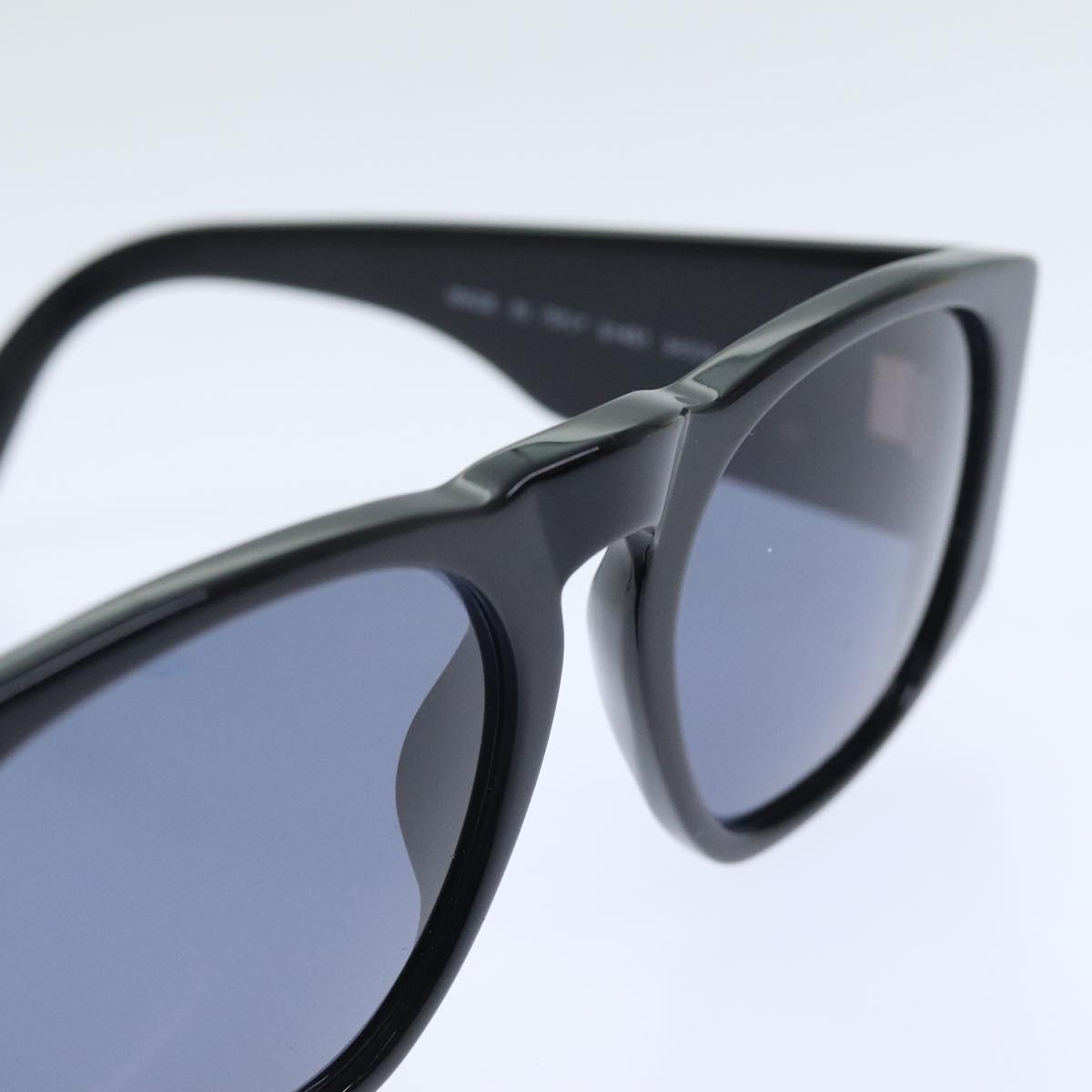 CHANEL COCO Mark Sunglasses plastic Black CC Auth yk15228