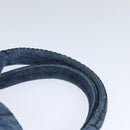 PRADA Canapa MM Hand Bag Denim Blue Gold Auth yk15254V-8